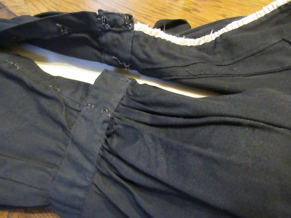 Black Cotton Edwardian Dress Antique Work Dress R… - image 6
