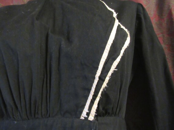 Black Cotton Edwardian Dress Antique Work Dress R… - image 10