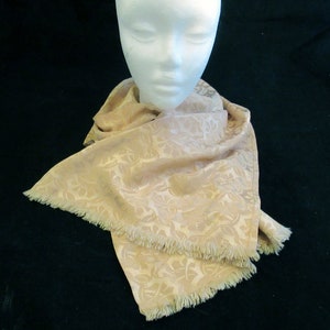 Formal Mens Scarf Ascot in Gold  Vintage 1960&#39;s