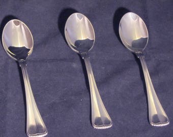 Towle HAMMERSMITH Oval Soup Place Spoon 7" GERMANY Stainless Flatware Hammered 