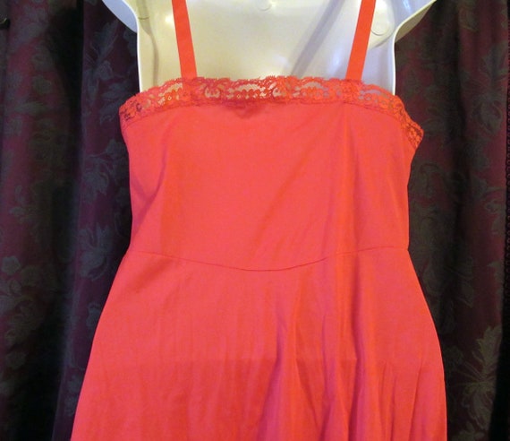 Crimson Red Slip Dress Smexy Vintage  50's - image 4