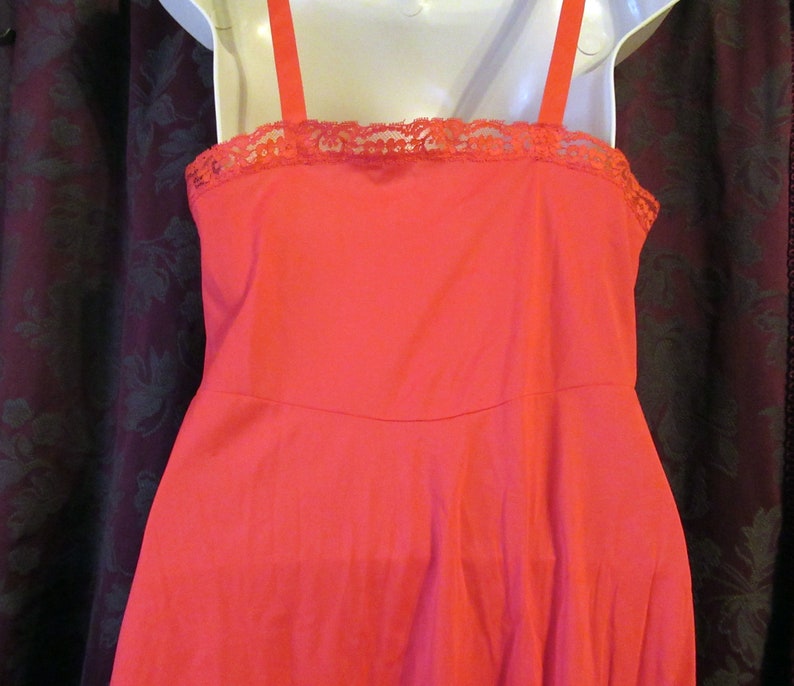 Crimson Red Slip Dress Smexy Vintage 50's image 4