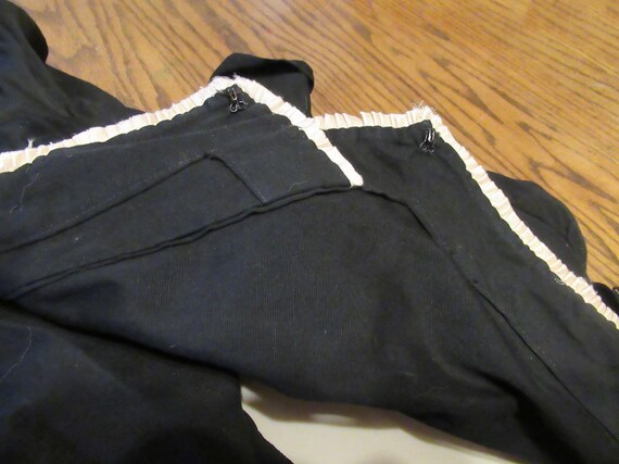 Black Cotton Edwardian Dress Antique Work Dress R… - image 7