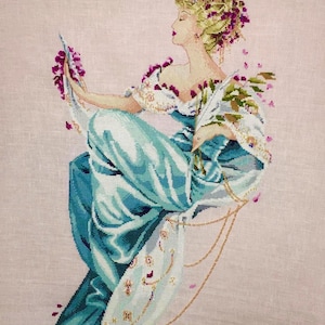 Finished completed Cross stitch finished embroidered painting embroidery counted cross stitch needlework gift Summer Queen Mirabilia