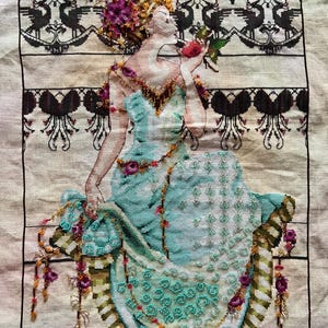Finished completed Cross stitch finished embroidered painting embroidery counted cross stitch needlework gift Persephone Mirabilia