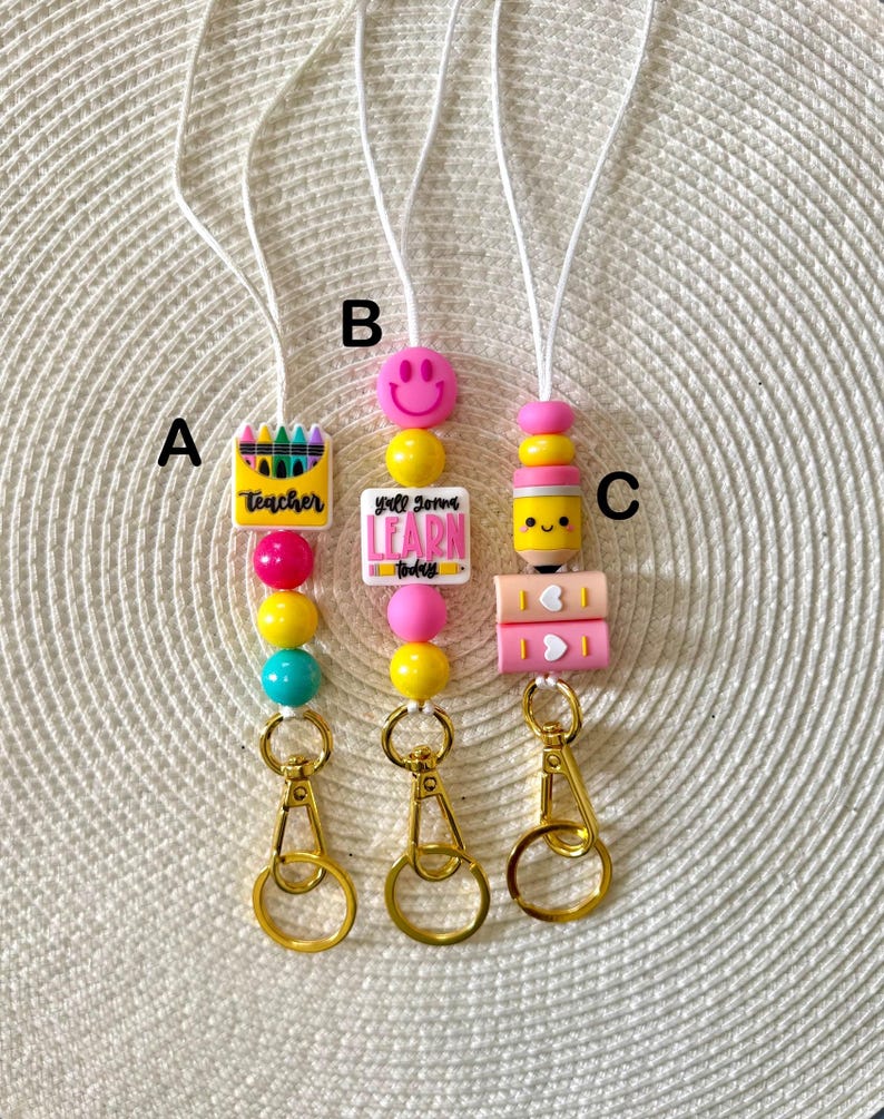 Teacher Lanyard || Teacher Appreciation Gift || Teacher Lanyards - Etsy