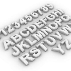 3d letters and numbers STL - STL file for 3D printer, 3D printing