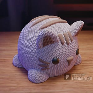 knitted cat - 3MF - STL file for 3D printer