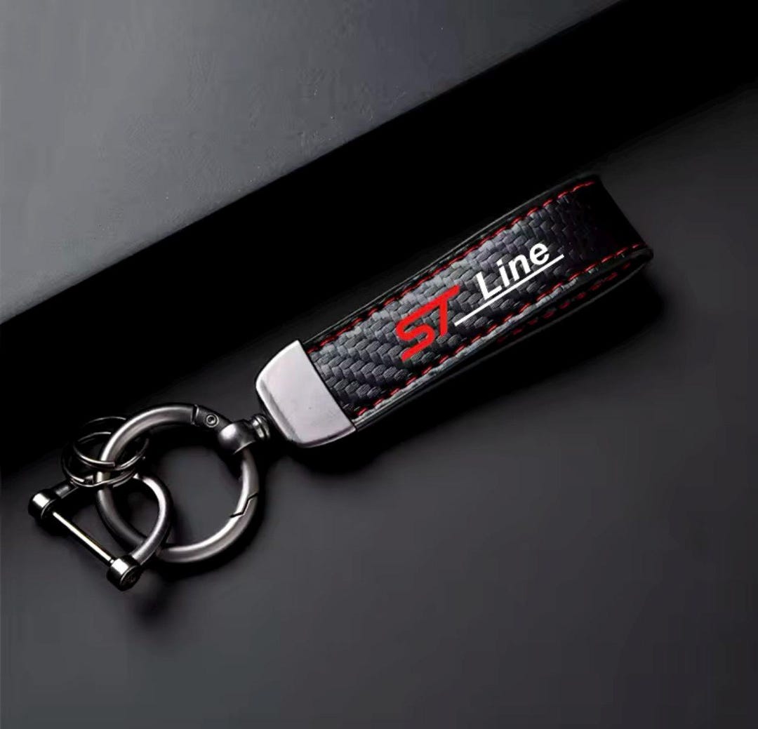 ST Line Luxury Suede Leather Car Key Ring / Ford ST Line, Focus Fiesta ...