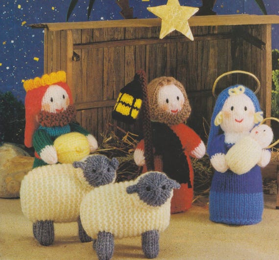 Nativity Scene Knitted Toys and Knitted Rabbit Pattern