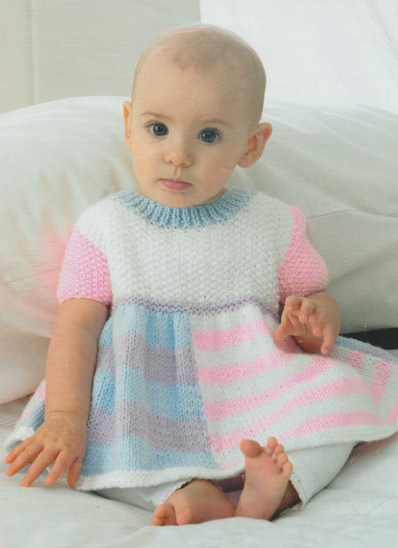 Baby Blush Pinafore and Baby Dress Knitting Patterns