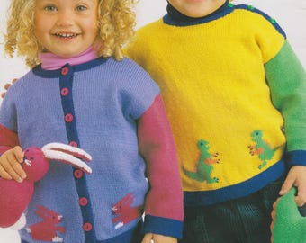 Animal Sweaters, Cardigans and Matching Toy Knitting Patterns