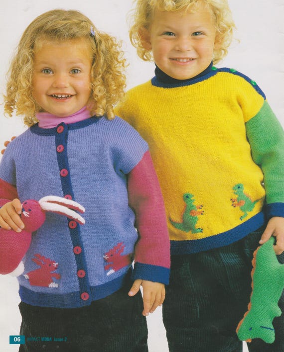Animal Sweaters, Cardigans and Matching Toy Knitting Patterns
