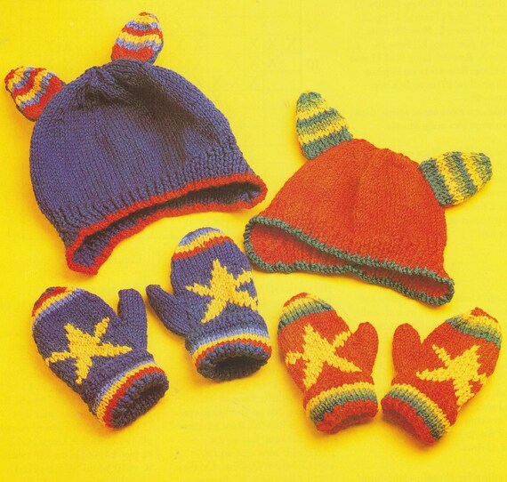 Circus Hat and Mittens Knitting Pattern, Baby Blanket Alphabet Font