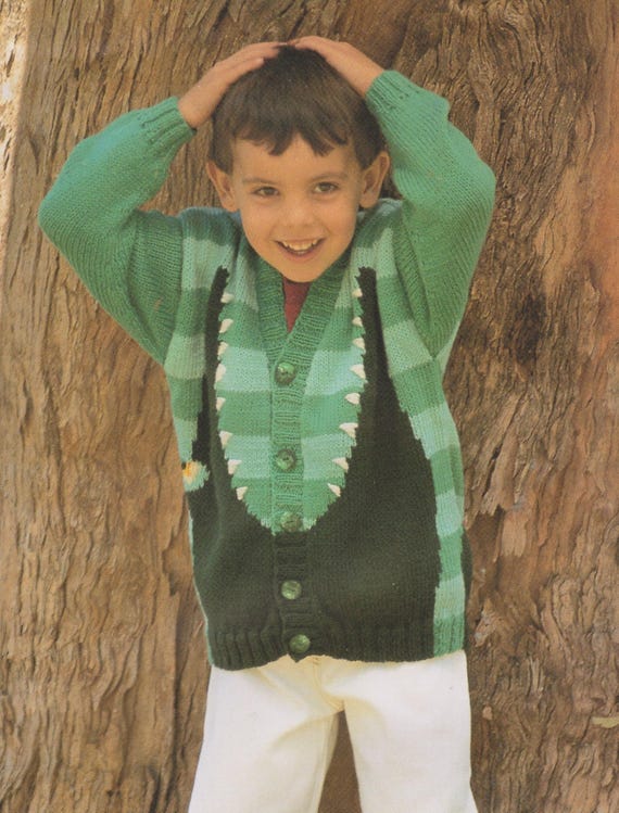 Crocodile Cardigan Knitting Pattern