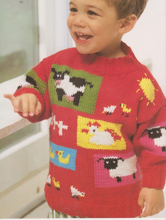 Red Farmyard Sweater
