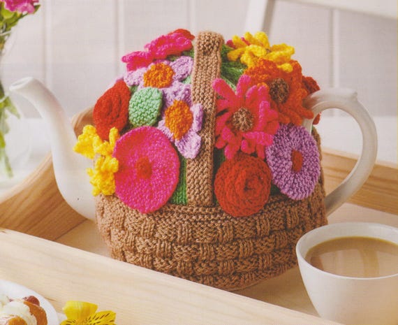 Flower Teapot Cosy Knitting Pattern