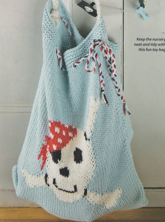 Pirate Bag and Strawberry Motif Outfits Knitting Patterns
