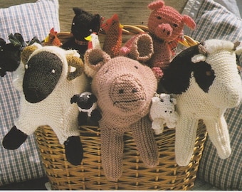 Patrones de tejido de juguetes de animales de granja