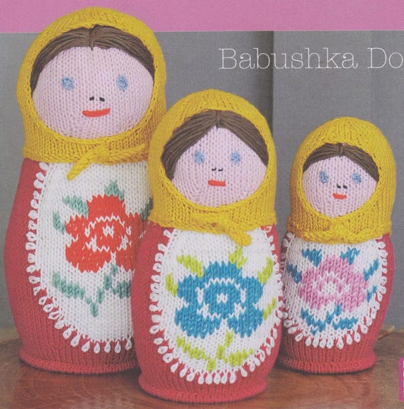 Babushka Dolls, Mittens, Stockings, and Mitten Puppets Knitting Patterns