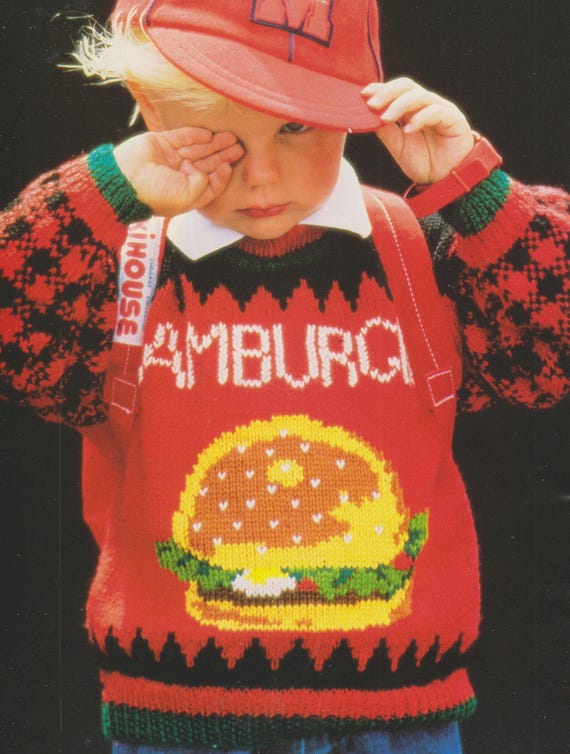 Hamburger and Rocket Sweater Patterns
