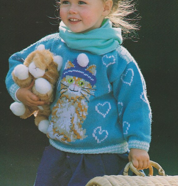 Pussy Cat Sweater Knitting Pattern