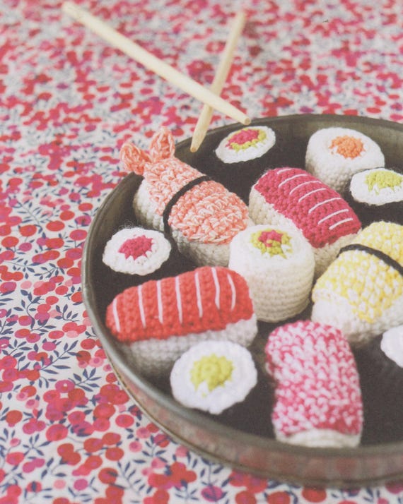 Crochet Sushi and Pear Pattern
