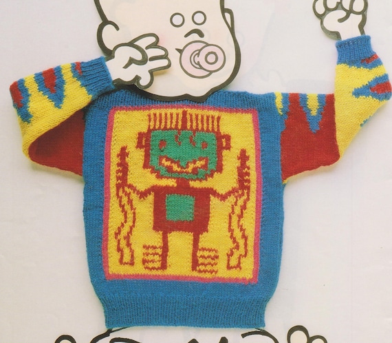 Toddlers Robot and Bears Jumpers