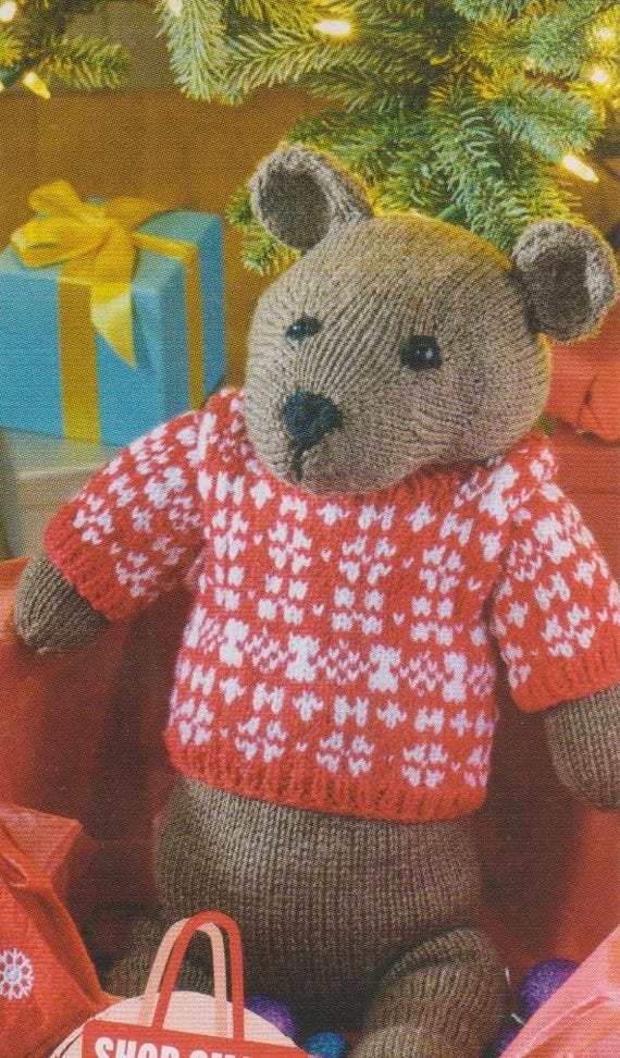 Christmas Teddy and Pig Toy Knitting Patterns