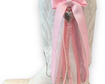 Lazos para botas, dije de medallón rosa, recuerdos de concientización de octubre