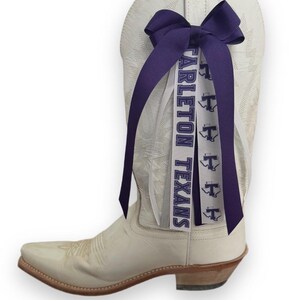 Boot Bows Purple and Gray Gameday CustomTeam