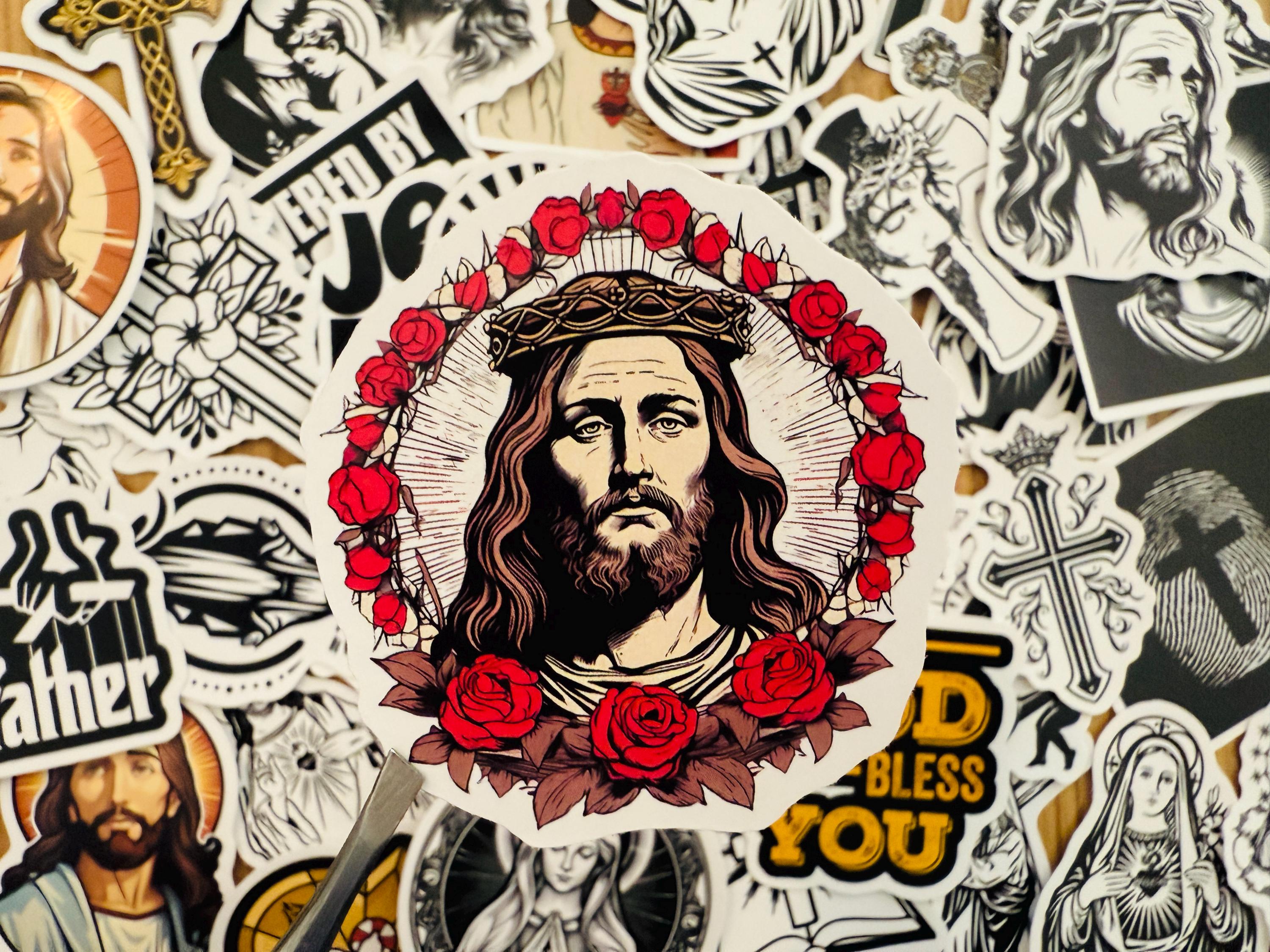 Jesus Bible Verse Faith Sticker Pack Waterproof Christian God Love ...