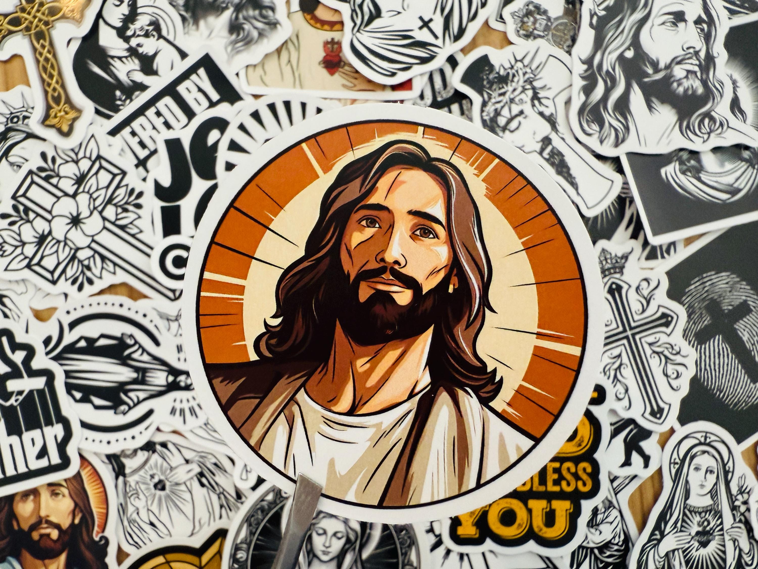Jesus Bible Verse Faith Sticker Pack Waterproof Christian God Love ...