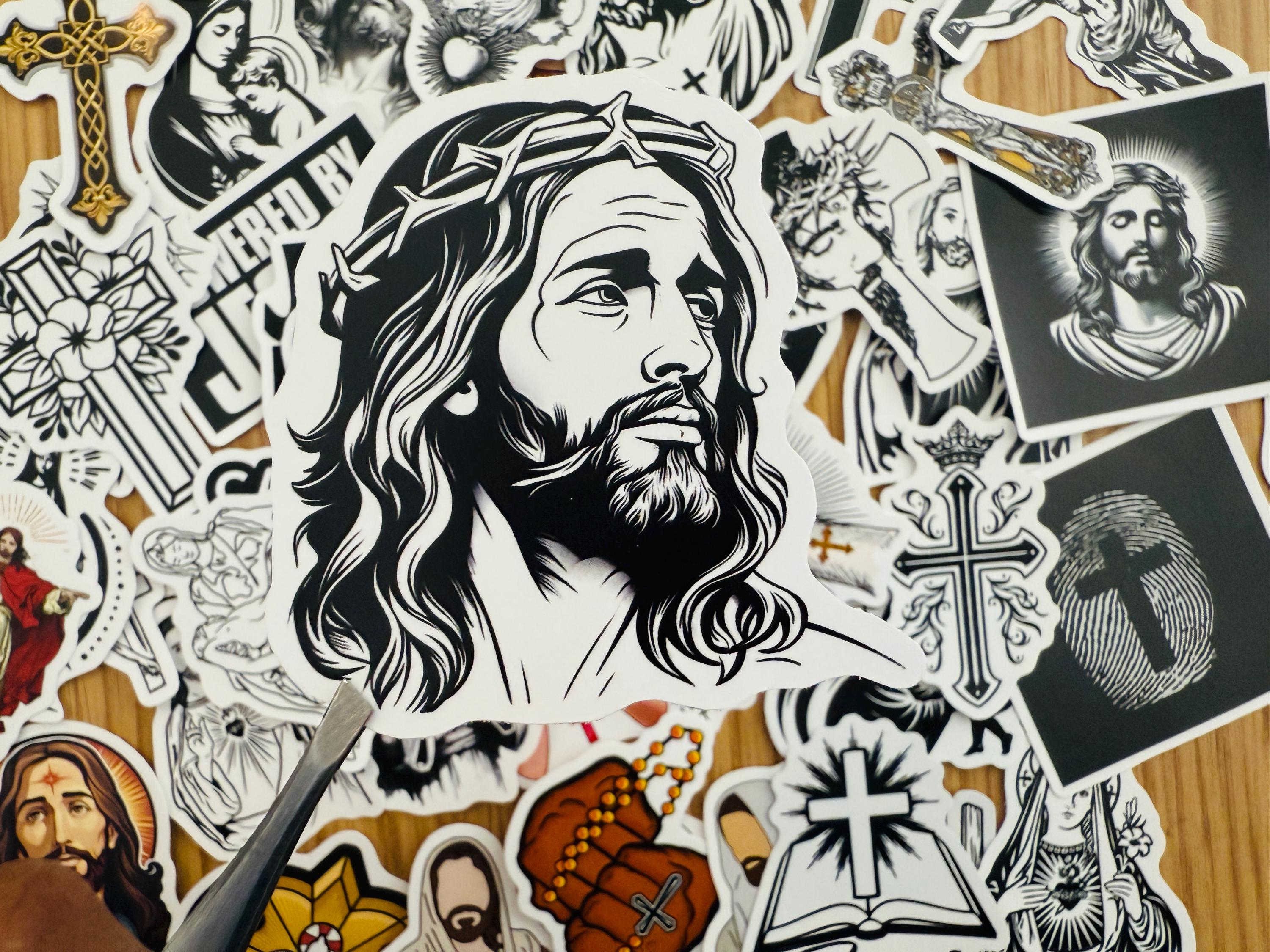 Jesus Bible Verse Faith Sticker Pack Waterproof Christian God Love ...
