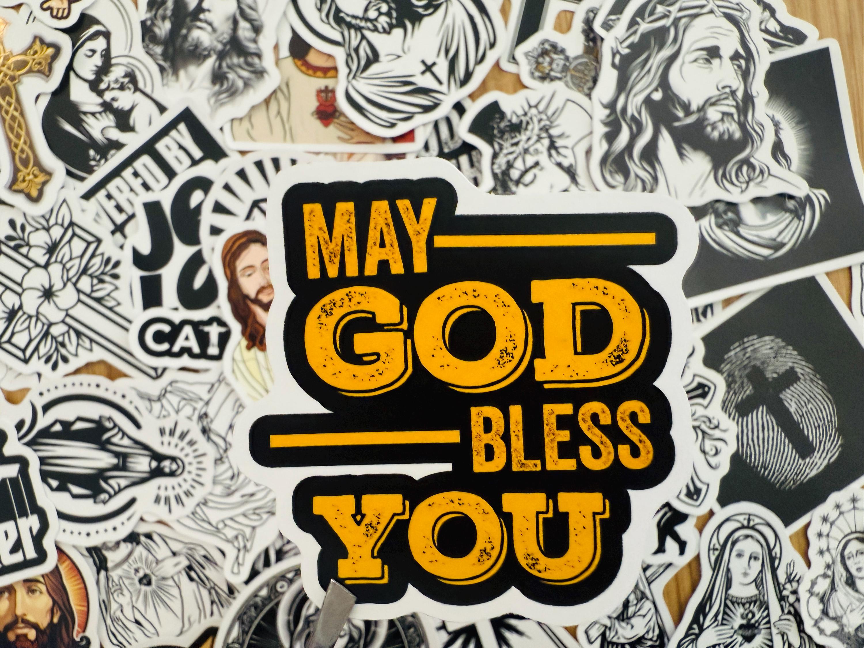 Jesus Bible Verse Faith Sticker Pack Waterproof Christian God Love ...