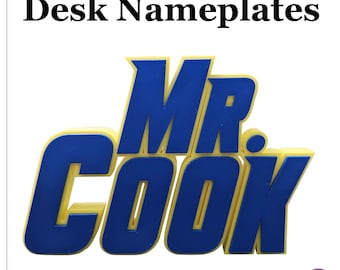 Custom 3D Printed Nameplate: Personalized Office or Teacher Desk Sign