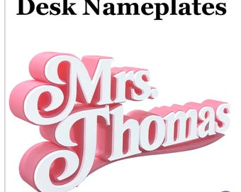 Custom 3D Printed Nameplate: Personalized Teacher or Office Desk Sign