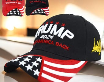 Hat – Make America Great Again Vintage Dad Cap, Trump Supporter Adjustable Washed Cotton USA Patriot Hat, Pro Trump 2024 Baseball Cap