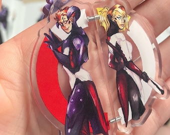 Overwatch Mercy/Moira Matching Spray Magnetic Keychain // 2.5” DoubleSided Acrylic