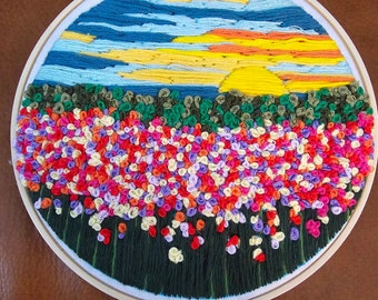 Embroidered landscape