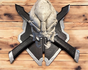 DIY Halo Legendary Elite Skull Wall Mount 3D Printed- Galactic Armory