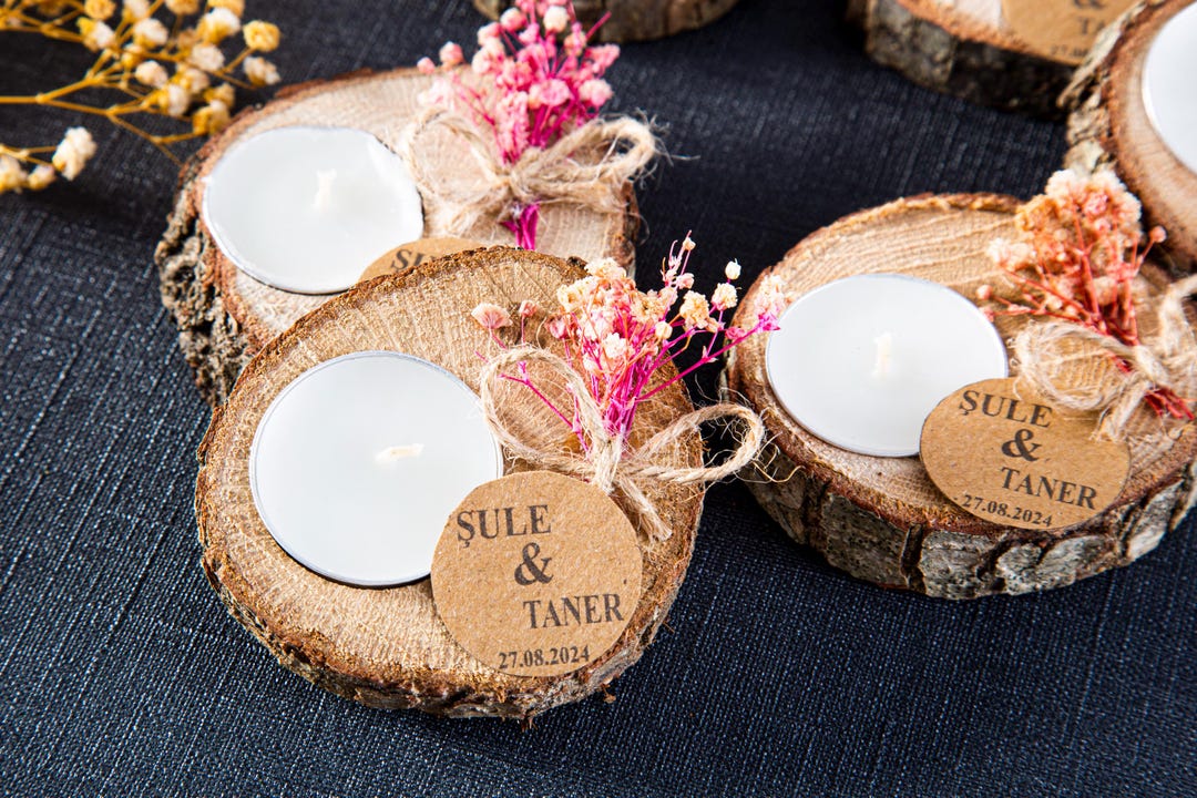Bulk Wedding Favors for Guests | Rustic Bulk Candle Favors | Bridal ...
