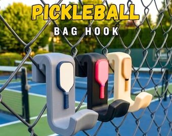 Pickleball Bag Hook - UV & Heat Resistant - Pickleball Gift - Pickleball Accessory - Pickleball Tournament Prize or Trophy - Mini Paddle