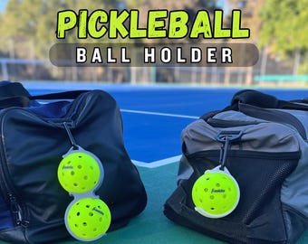 Pickleball Ball Holder - UV & Heat Resistant - Pickleball Gift - Ball Clip - Pickleball Accessory - Pickleball Tournament Prize or Trophy
