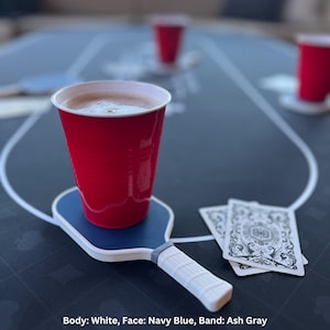 Pickleball Paddle Coaster Set - Pickleball Gift - Pickleball Accessory - Tournament Prize or Trophy - Game Room Decor - Mini Paddle Coasters image 4