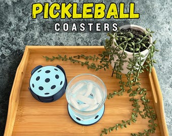 Pickleball Coasters - Pickleballer Gift - Sports Coasters - Cute Drink Coaster - Pickleball Accessory - Pickleball Tournament Prize