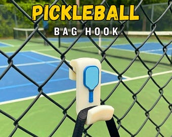 Pickleball Bag Hook - UV & Heat Resistant - Pickleball Gift - Pickleball Accessory - Pickleball Tournament Prize or Trophy - Mini Paddle