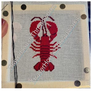 Feeling Clawsome? Stitch a Lobster with Coastal Charm! Needleppoint / Cross Stitch Chart / Bagcharm