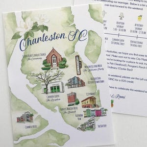 Aangepaste aquarel trouwkaart, handgeschilderd, geconverteerd naar digitaal formaat