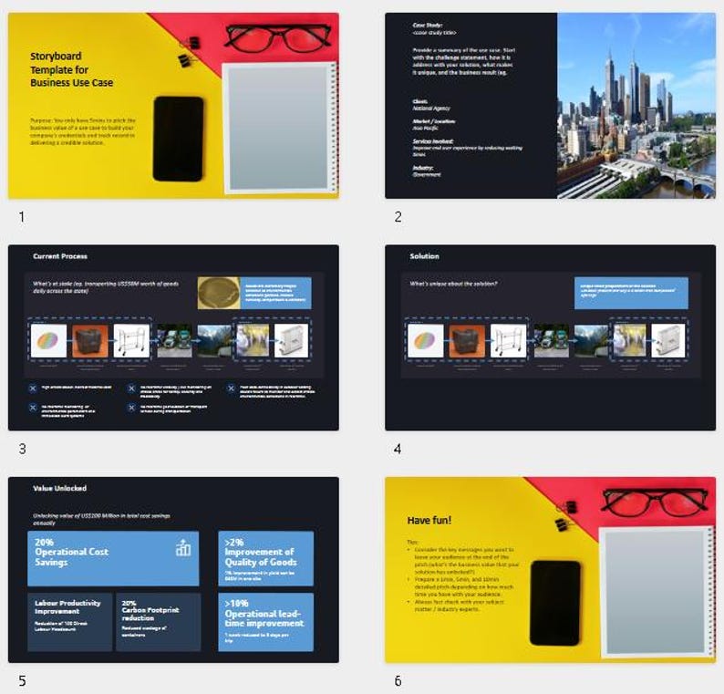 Storyboard Template for Business Use Case - Etsy